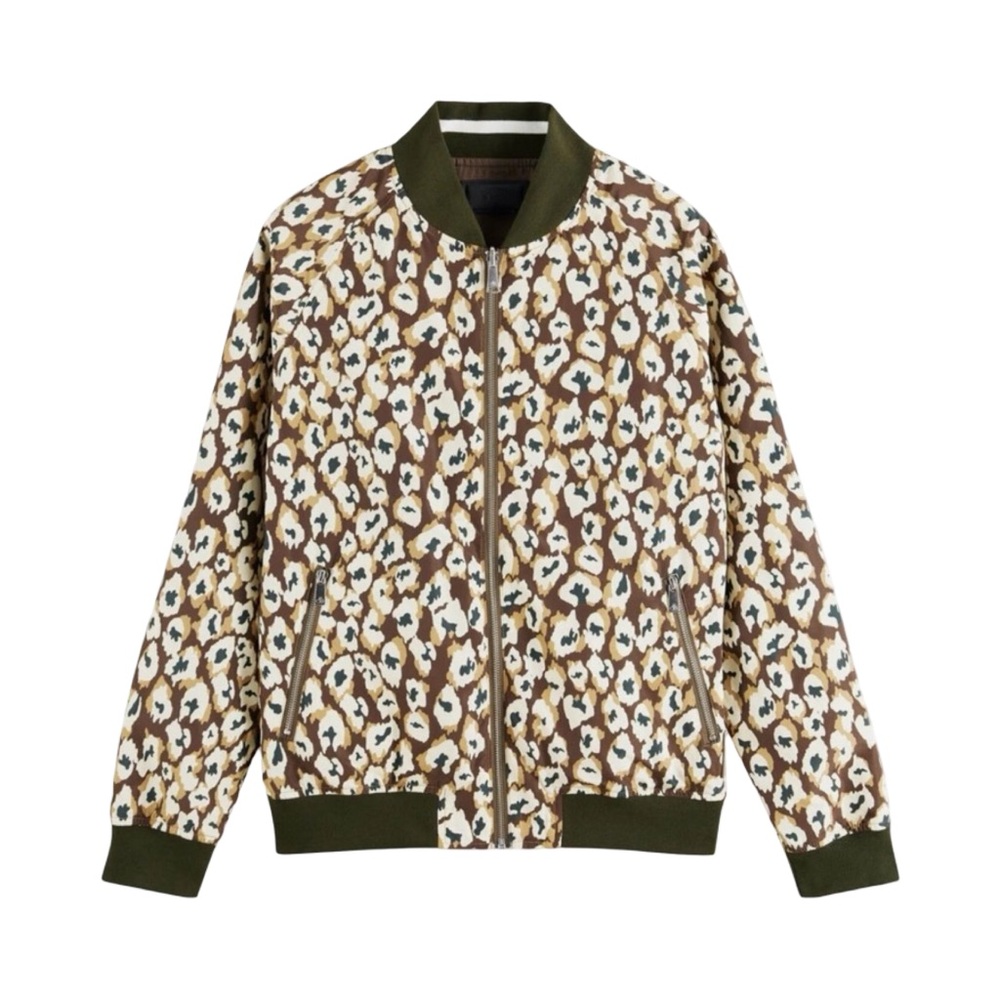 Scotch & Soda Brown and Tan Bomber Jacket - Picture 2 of 14